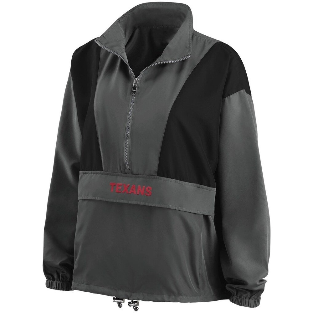 Houston Texans NFL Pullover Jacket Windbreaker Anorak Womens XS‎ NWT